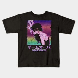 game over Vaporwave anime Kids T-Shirt